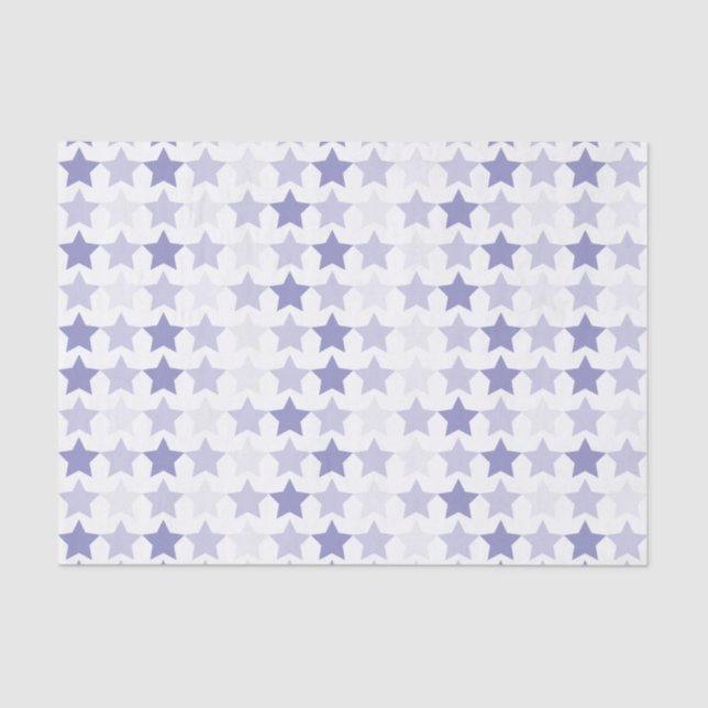 Papel De Seda Estrellas de Ombre Azul Patriótico (Anverso)