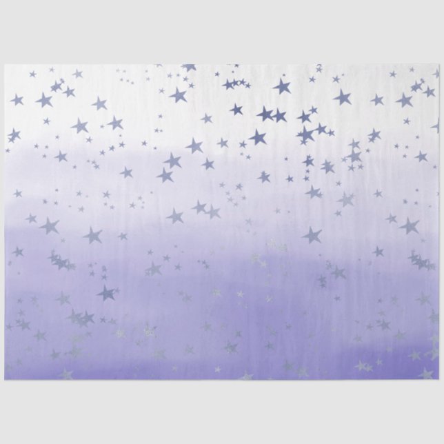 Papel De Seda Estrellas de Ombre Púrpura (Anverso)