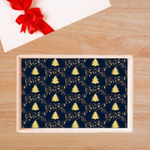 Estrellas de oro y árbol de navidades con balbuceo