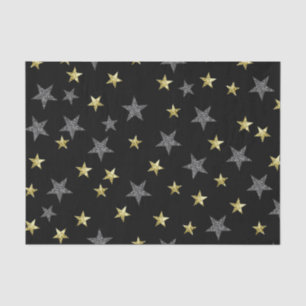 Papel De Seda Estrellas de Plata y Oro Fiesta de estrellas de Ho