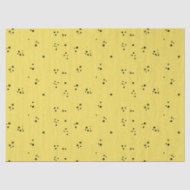 Papel De Seda Estrellas del negro en amarillo
