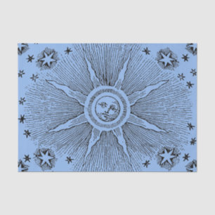 Papel De Seda Estrellas del Sol Antiguo Cielo Nocturno Zodiaco M