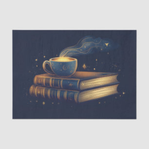 Papel De Seda Estrellas mágicas y café con libros