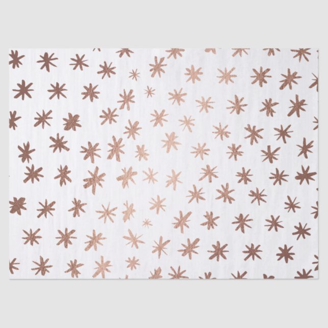 Papel De Seda Estrellas metálicas - cobre (Anverso)