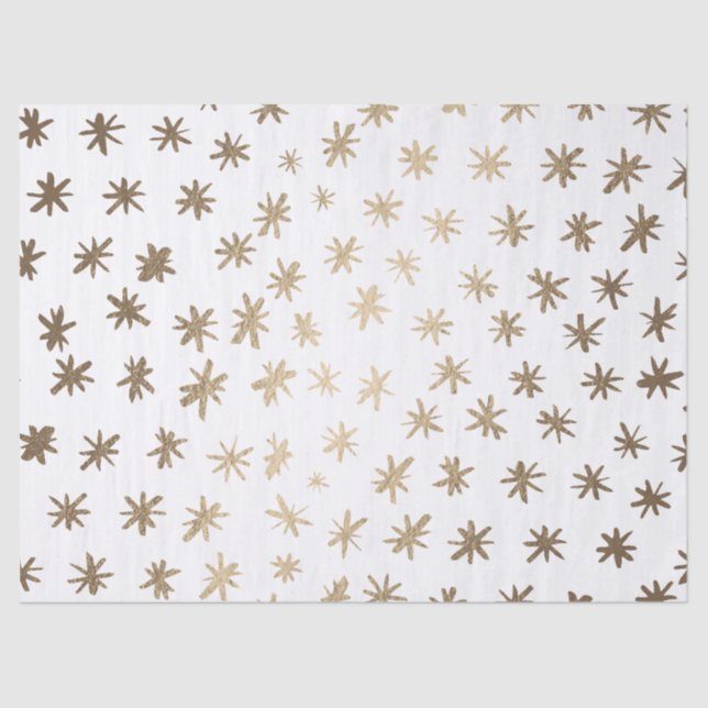 Papel De Seda Estrellas metálicas - oro (Anverso)