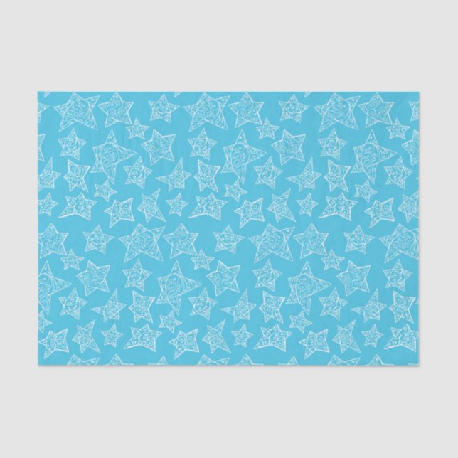 Papel De Seda Estrellas Navidades dibujadas a mano (Anverso)