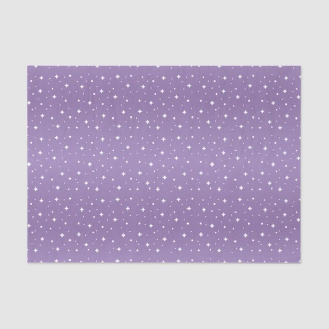 Papel De Seda Estrellas púrpuras y del blanco bonitas (Anverso)