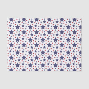 Papel De Seda Estrellas Rojas Blancas Y Azules