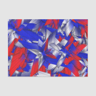 Papel De Seda Estrellas Rojas Blancas y Azules