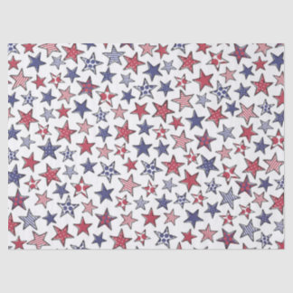 Papel De Seda Estrellas rojas blancas y azules América Patriótic