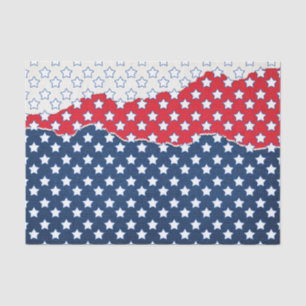 Papel De Seda Estrellas rojas, blancas y azules (Estados Unidos)