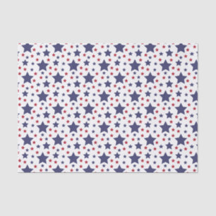 Papel De Seda Estrellas Rojas De Blanco Y Azul