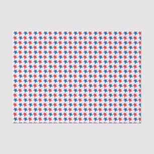 Papel De Seda Estrellas rojas y azules festivas Patriótico