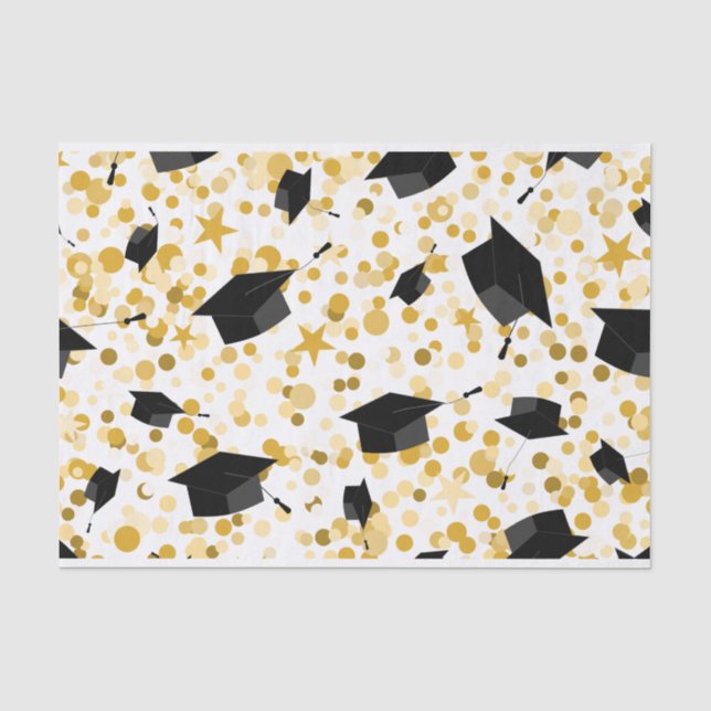 Papel De Seda Estrellas temáticas de graduación y Cap  (Anverso)