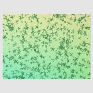 Papel De Seda Estrellas verdes