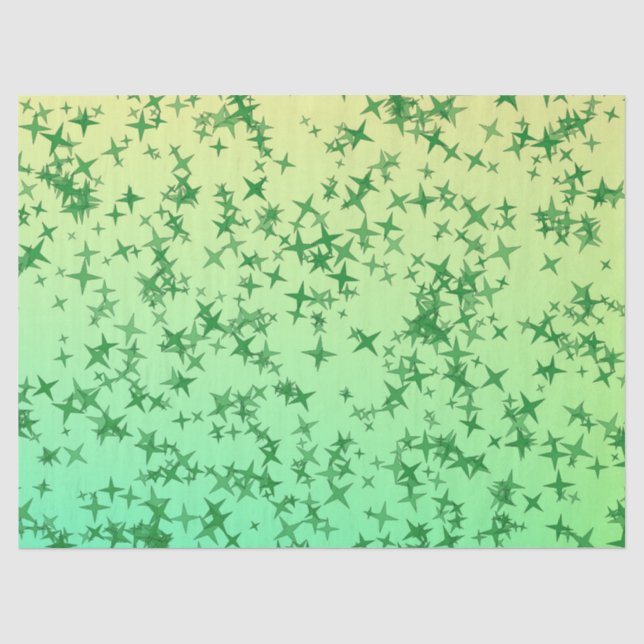Papel De Seda Estrellas Verdes (Anverso)