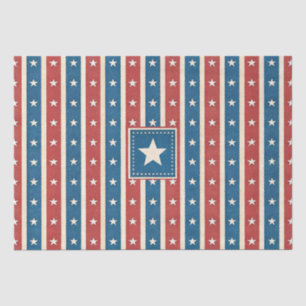 Papel De Seda Estrellas y Franjas Patrióticas de Americana Rústi