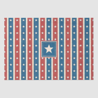 Papel De Seda Estrellas y Franjas Patrióticas de Americana Rústi