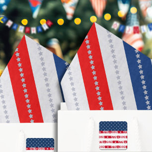 Papel De Seda Estrellas y Franjas Rojas Blancas y Azules America