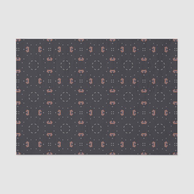 Papel De Seda Estrellas y patrón de nave espacial único (Anverso)