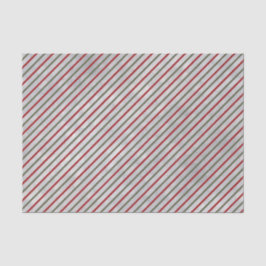 Papel De Seda Estripa verde y roja de invierno