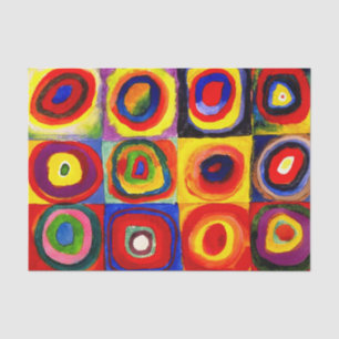 Papel De Seda Estudio de color de Kandinsky Cuadrados Círculos A
