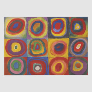 Papel De Seda Estudio de color de Kandinsky Cuadrados Coloridos