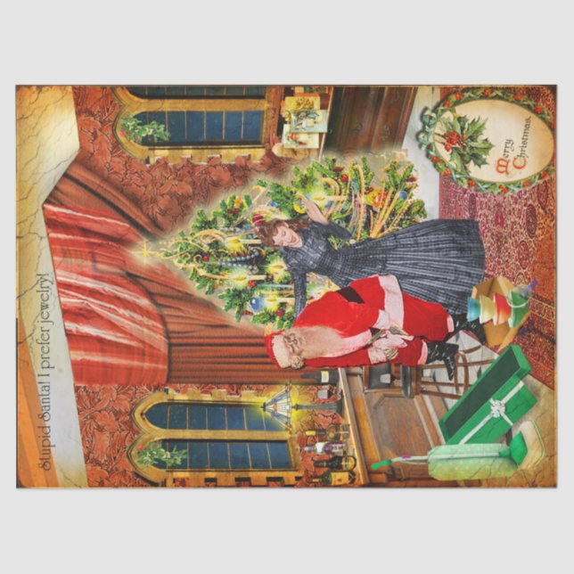 Papel De Seda ¡Estúpido Santa! Prefiero joyas :/ (Anverso)