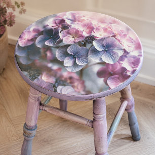 Papel De Seda Etérea Hortensia Índigo Rosa Decoupage