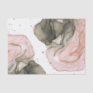 Papel De Seda Etéreo Malhumorado Rosa Negro Oro Fantasía Tinta G