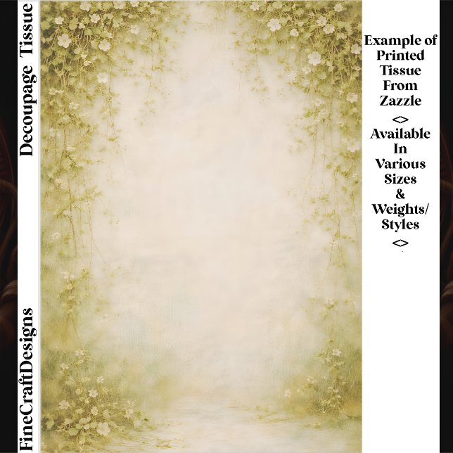 Papel De Seda Ethereal Botanical Background FH7 Decoupage (Subido por el creador)