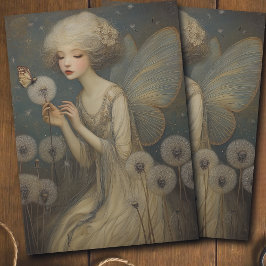 Papel De Seda Ethereal Fairy & Dandelion Magical Decoupage Art
