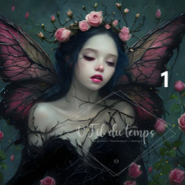 Papel De Seda Ethereal Fairy Surrounded By Vibrant Pink Roses