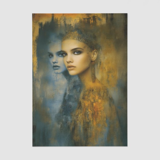 Papel De Seda Ethereal Feminine Mystical Duality EW2L Decoupage (Anverso)