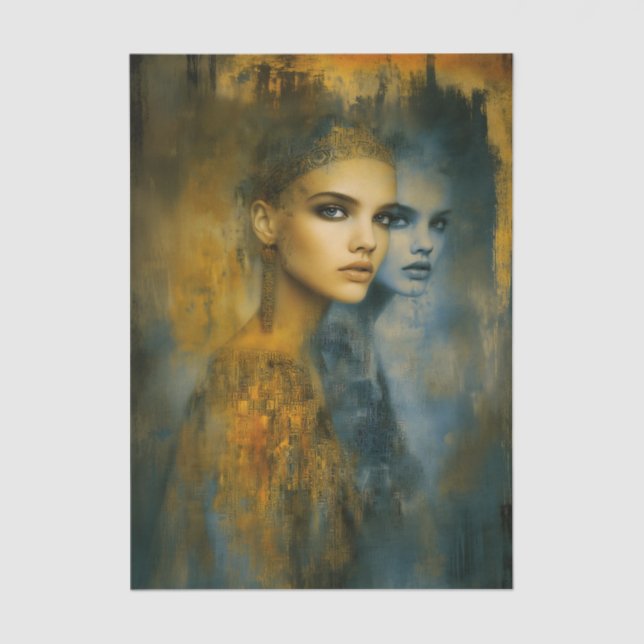 Papel De Seda Ethereal Feminine Mystical Duality EW2R Decoupage (Anverso)