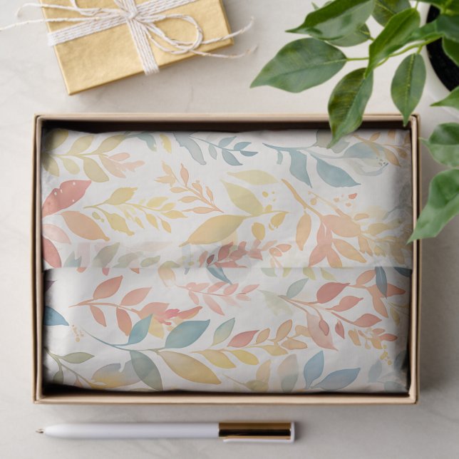 Papel De Seda Ethereal Foliage Watercolor Botanical (Subido por el creador)