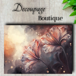 Papel De Seda Ethereal Hibiscus Bloom Decoupage