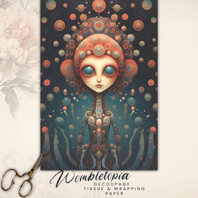 Papel De Seda Ethereal Modern Cosmic Oracle Fantasy Decoupage (Subido por el creador)
