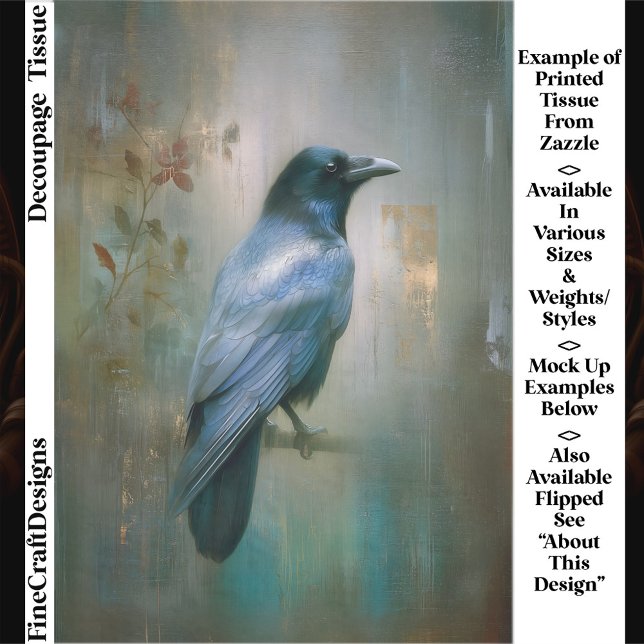 Papel De Seda Ethereal Raven, Textured Background EQ8R Decoupage (Subido por el creador)