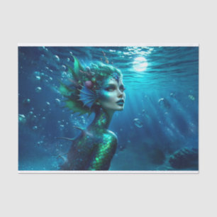 Papel De Seda Ethereal Siren Mermaid Ocean Decoupage