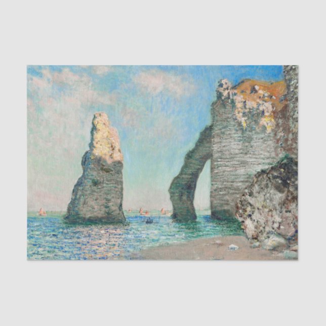 Papel De Seda Étretat Cliffs de Claude Monet (Anverso)