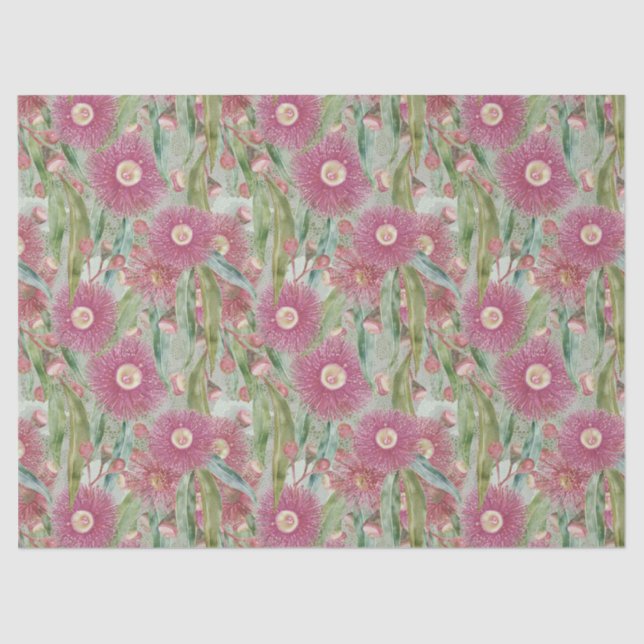 Papel De Seda Eucalipto Rosa Después De La Lluvia (Anverso)