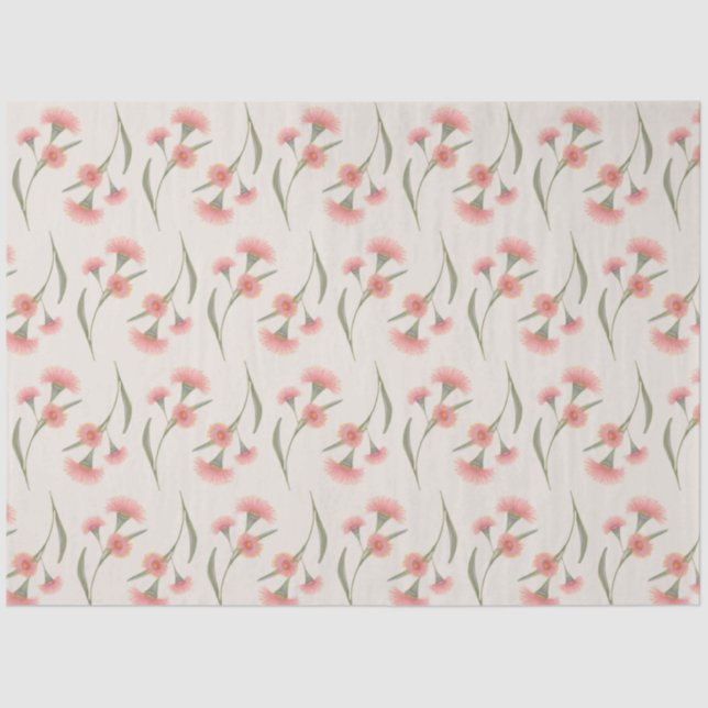 Papel De Seda Eucalyptus Blossom sobre el marfil (Anverso)