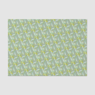 Papel De Seda Eucalyptus deja arte de pintura acuarela