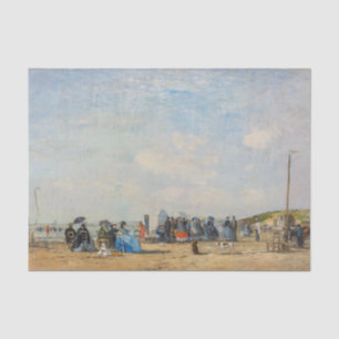 Papel De Seda Eugene Boudin - Reunión en la playa