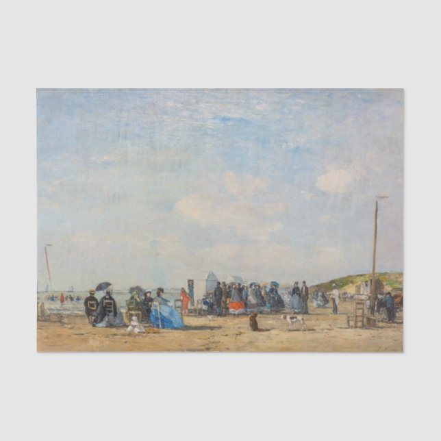 Papel De Seda Eugene Boudin - Reunión en la playa (Anverso)