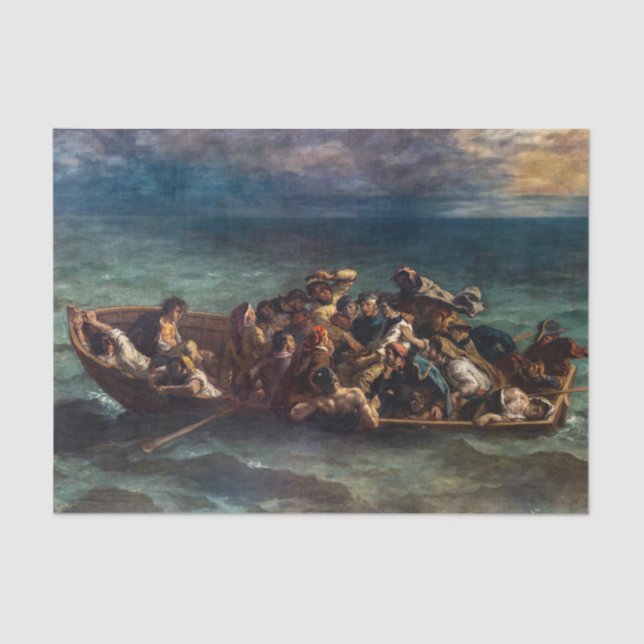 Papel De Seda Eugene Delacroix - El naufragio de don Juan (Anverso)