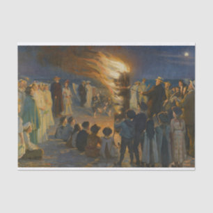 Papel De Seda Eve de verano en Skagen Beach, P.S.Krøyer