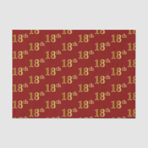 Papel De Seda Evento Red, Faux Gold 18 (18°)