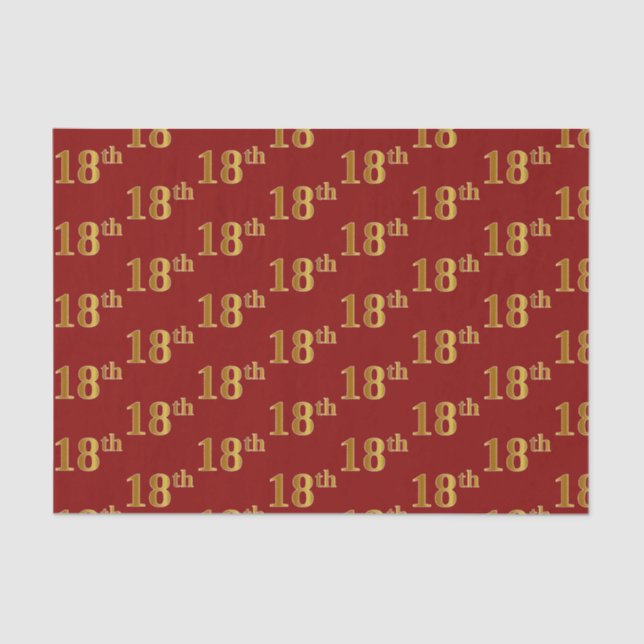 Papel De Seda Evento Red, Faux Gold 18 (18°) (Anverso)